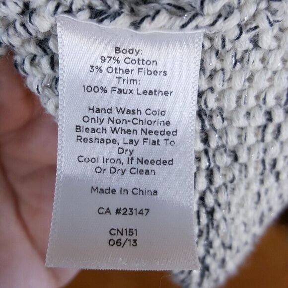 TALBOTS Womens Jacket Petite P Gray Marled Sweater Knit Zip Up Front Pockets - Picture 6 of 8